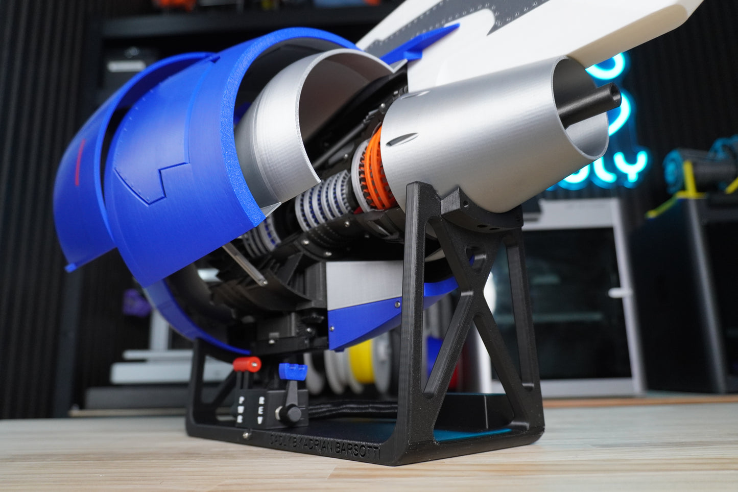Electric Turbo Fan with Pivoting-Door Reverse Thrust