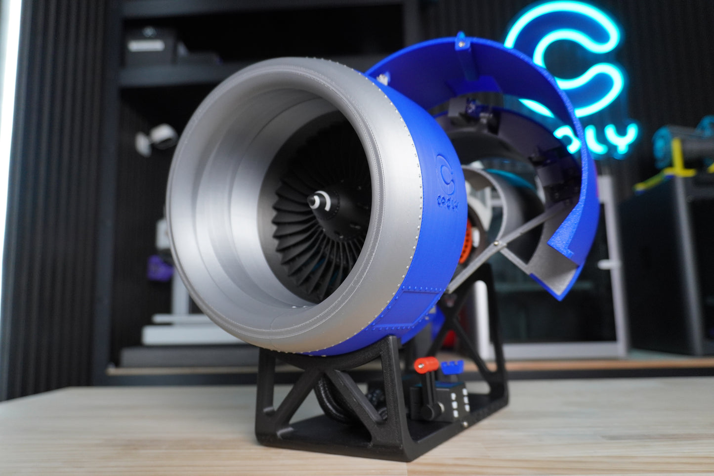 Electric Turbo Fan with Pivoting-Door Reverse Thrust