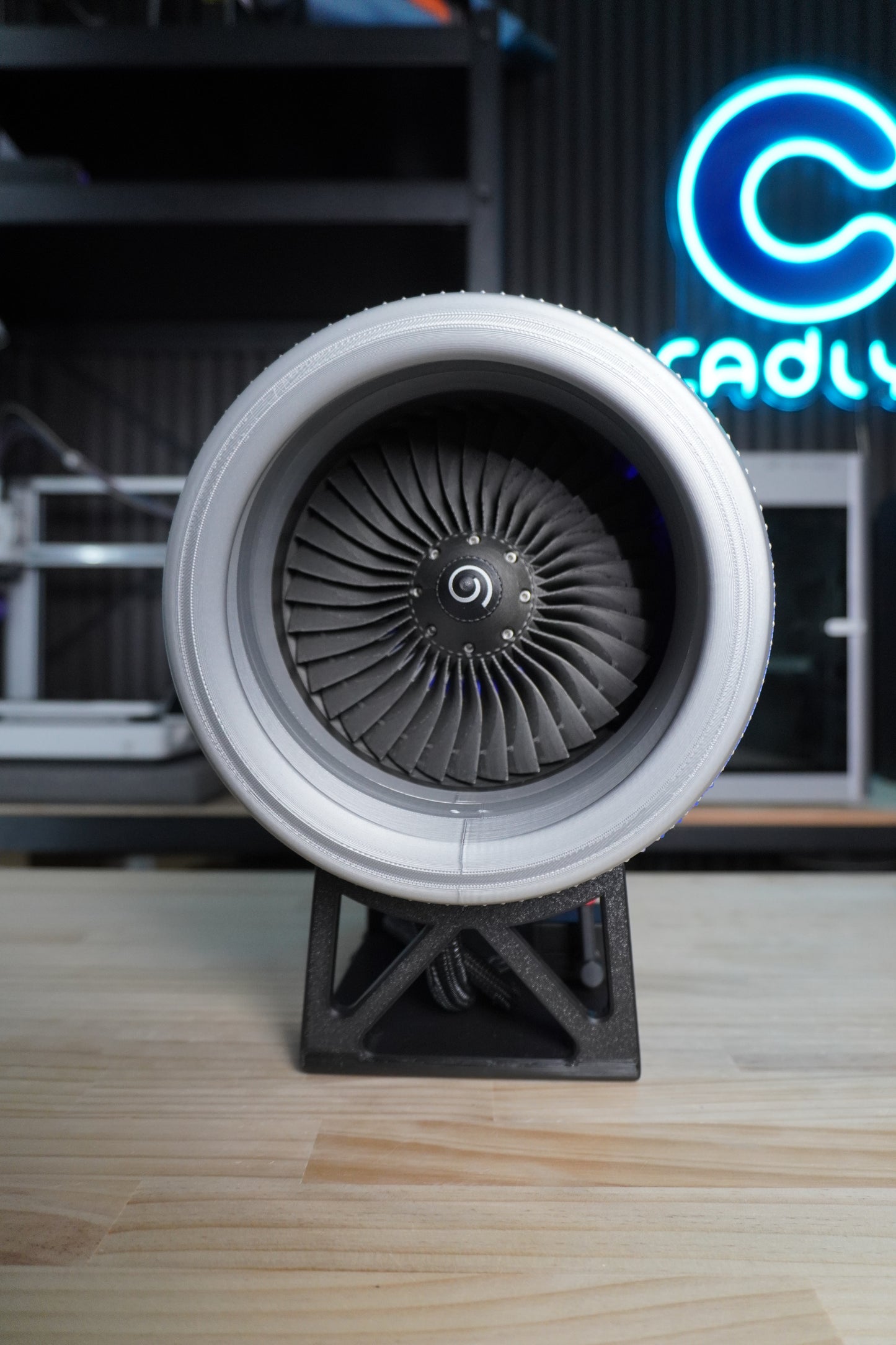 Electric Turbo Fan with Pivoting-Door Reverse Thrust