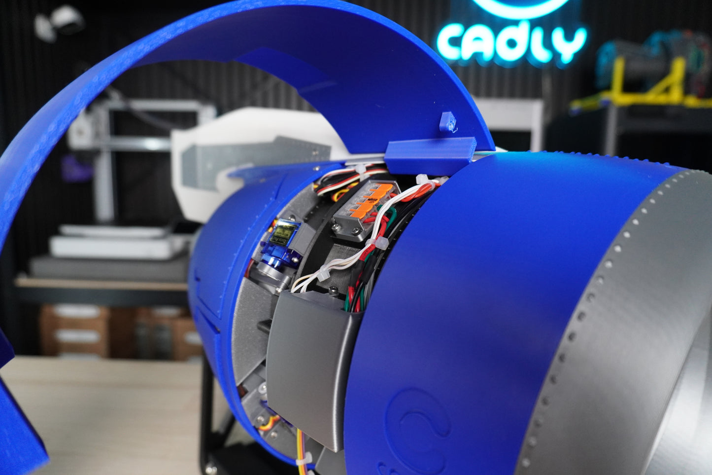 Electric Turbo Fan with Pivoting-Door Reverse Thrust