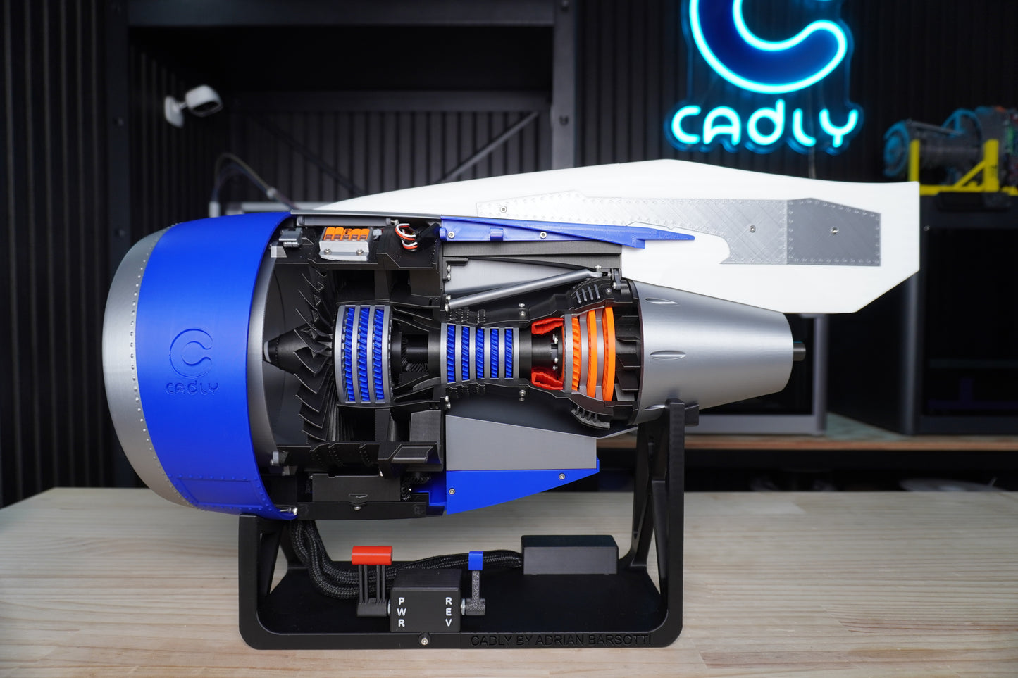 Electric Turbo Fan with Pivoting-Door Reverse Thrust