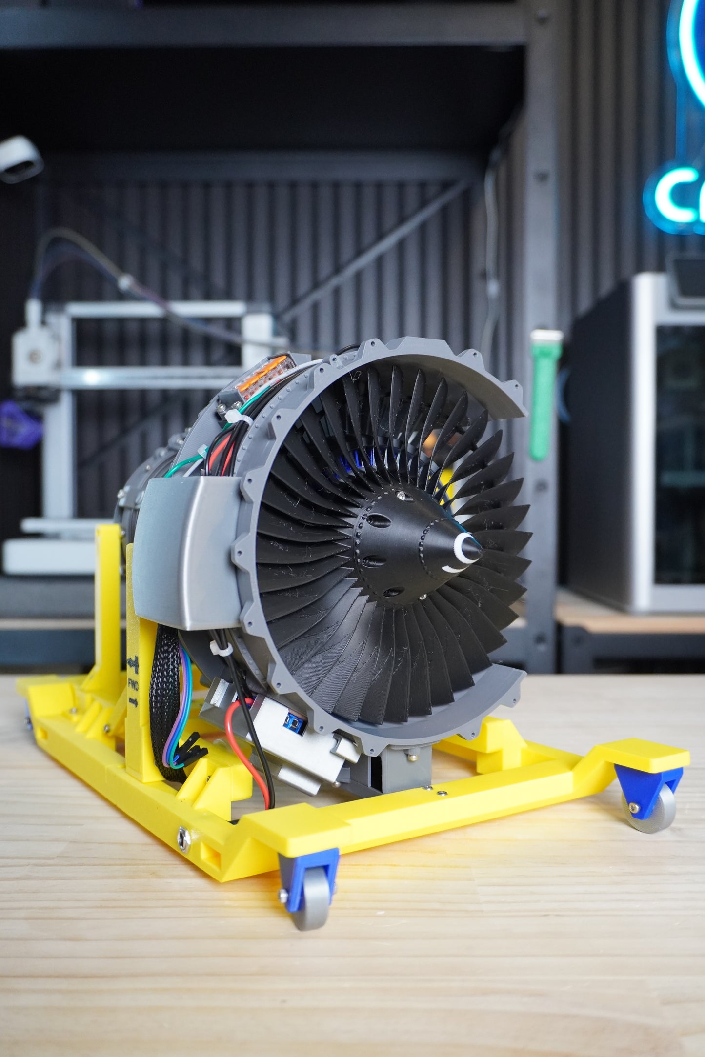 Electric Turbo Fan with Pivoting-Door Reverse Thrust