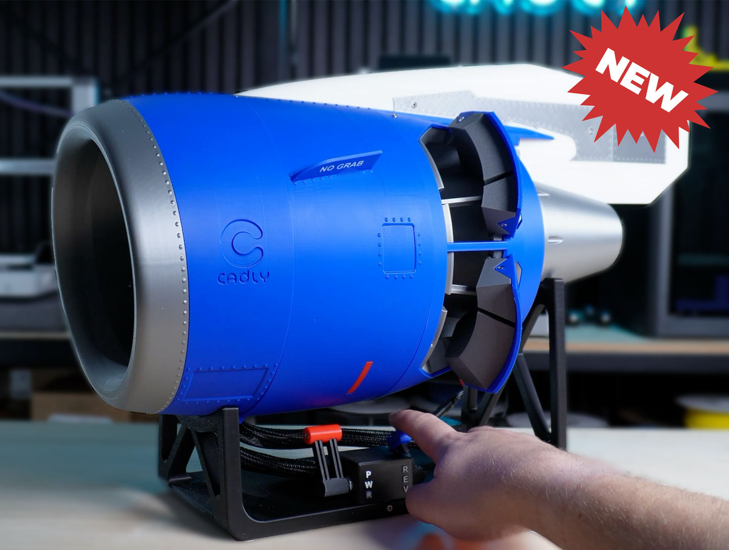 Electric Turbo Fan with Pivoting-Door Reverse Thrust