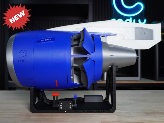 Electric Turbo Fan with Pivoting-Door Reverse Thrust